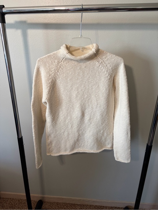 L.L. Bean Sweaters - L.L. Bean Cream Turtleneck Sweater - Women's Rolled Neck